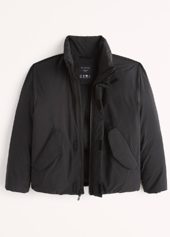 Черная демисезонная куртка Abercrombie & Fitch