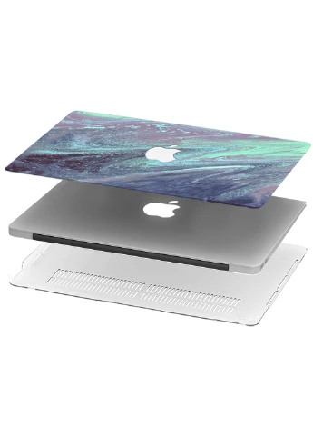 Чохол пластиковий для Apple MacBook 12 A1534 / A1931 Бірюзові плями з блискітками (3365-2341) MobiPrint (218865373)