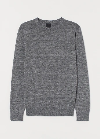 Серый зимний свитер джемпер H&M