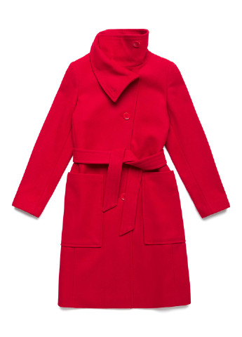 Красное демисезонное Пальто однобортное United Colors of Benetton