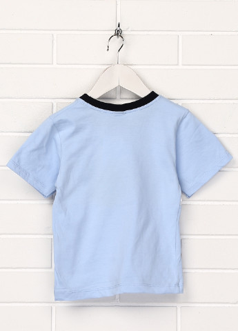 Світло-блакитна літня футболка з коротким рукавом MINISI