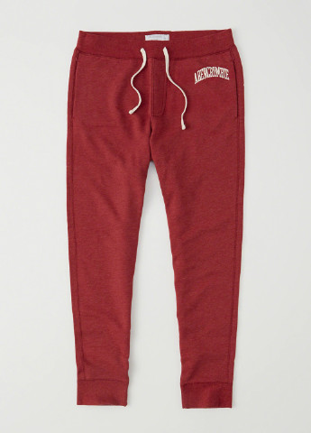 Красные спортивные демисезонные брюки Abercrombie & Fitch