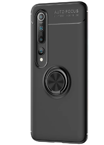 TPU чохол ColorRing під магнітний тримач (opp) для Xiaomi Mi 10 / Mi 10 Pro Чорний / Чорний (is_00000035400_5) Deen (237834973)