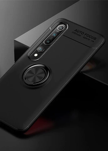 TPU чохол ColorRing під магнітний тримач (opp) для Xiaomi Mi 10 / Mi 10 Pro Чорний / Чорний (is_00000035400_5) Deen (237834973)