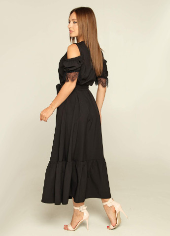 Черное коктейльное платье Majaly