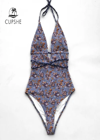 Синий летний купальник CUPSHE