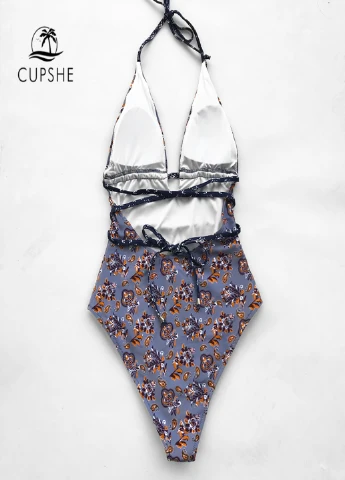 Синий летний купальник CUPSHE