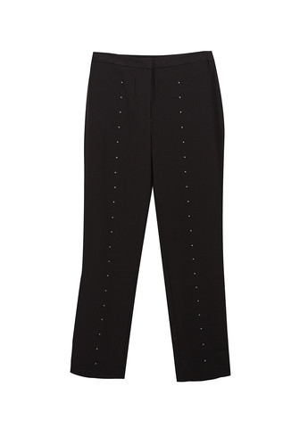 Черные кэжуал демисезонные прямые брюки Kiomi