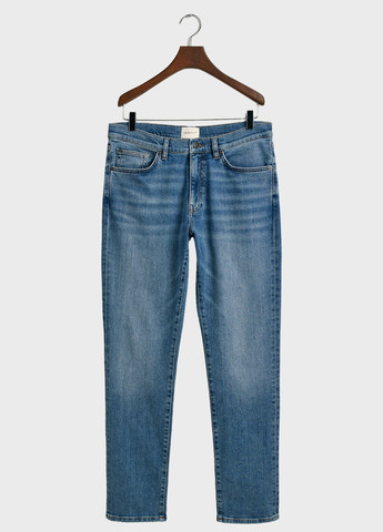 Синие демисезонные регюлар фит джинсы Gant