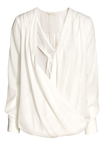Белая демисезонная блуза для кормящих H&M