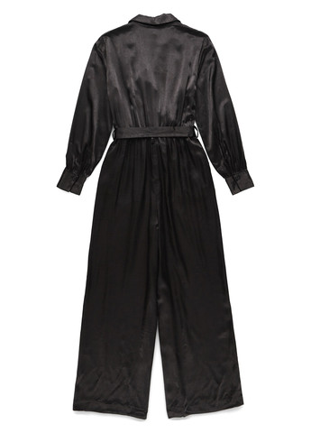 Комбинезон C&A комбинезон-брюки однотонный чёрный вечерний, кэжуал полиэстер