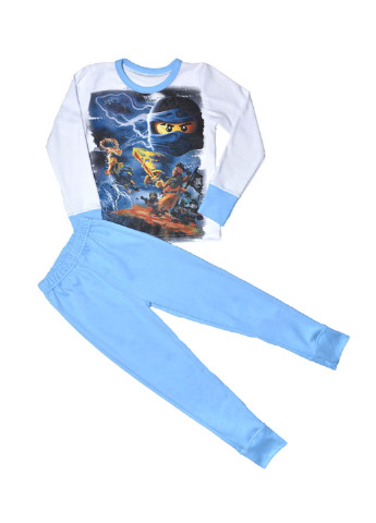 Блакитна всесезон піжама (лонгслів, брюки) Blanka