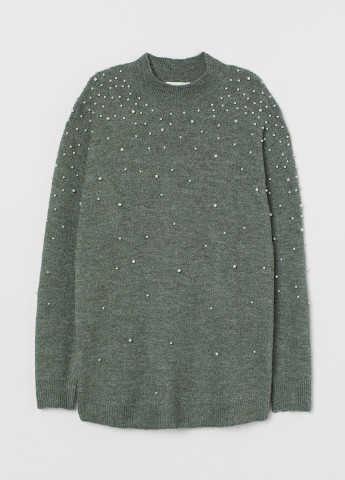 Оливковый (хаки) демисезонный свитер для беременных H&M