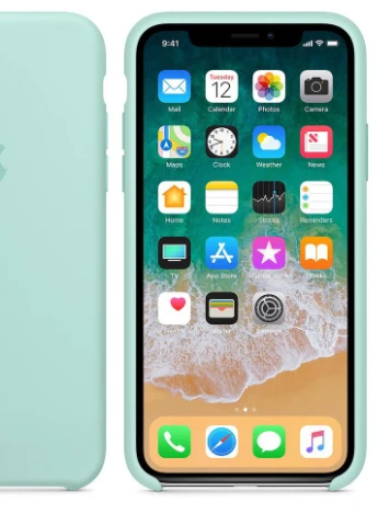 Чехол Silicone Case iPhone Xs/X marine green ARM (220820952)