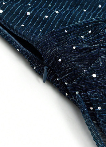 Морской волны вечернее, коктейльное платье на одно плечо SHEIN однотонное