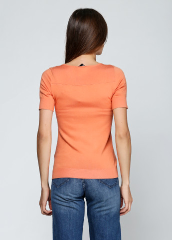 Персиковая летняя футболка Emporio Armani