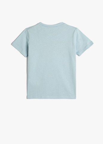 Серо-голубая летняя футболка KOTON