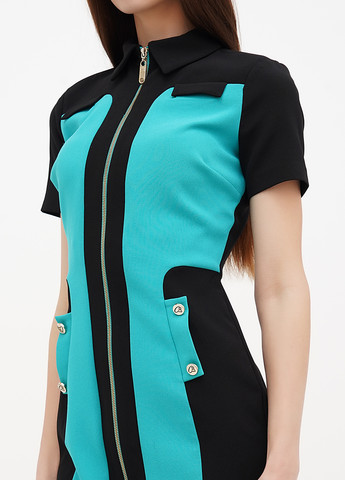 Комбинированное кэжуал платье силуэтная Sassofono однотонное