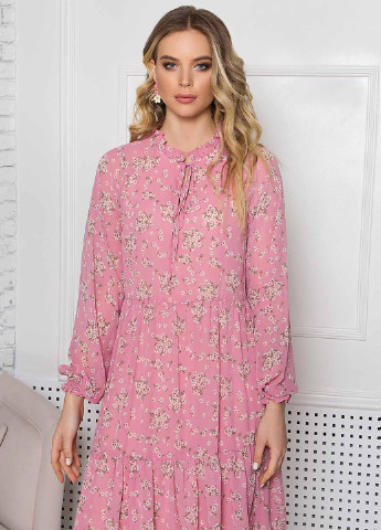 Розовое кэжуал платье Arizzo с цветочным принтом