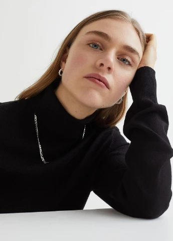 Гольф,чорний, H&M Basic (256700610)