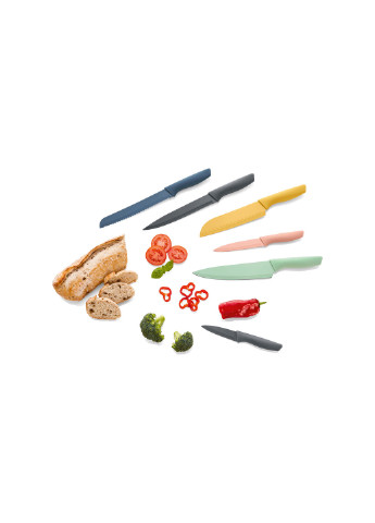 Набор ножей с чехлом 6 шт разноцветный Ernesto комбинированный