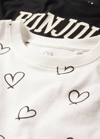 Чорно-біла літня футболка (2 шт.) C&A