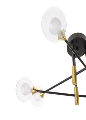 Потолочная люстра на 6 лампочек BR-01 629C/6 G9 BK/G Brille (251891708)