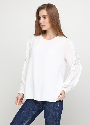 Белая демисезонная блуза Mivite
