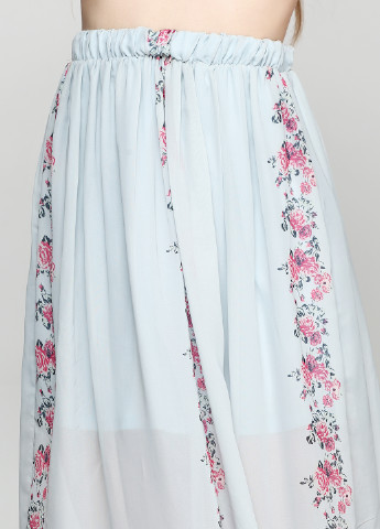 Голубая кэжуал цветочной расцветки юбка Dina be by Francesca's макси