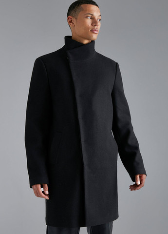 Черное демисезонное Пальто Boohoo