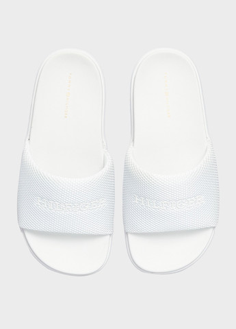 Белые шлепанцы Tommy Hilfiger с логотипом