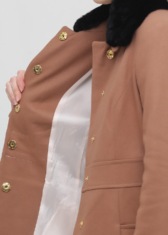 Рожево-коричневе демісезонне Пальто однобортне Tuwe