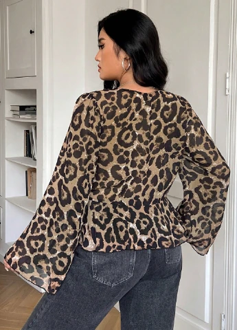 Коричнева блуза SHEIN