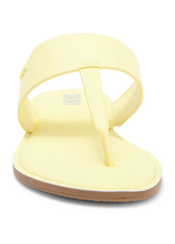 Желтые пляжные, кэжуал вьетнамки DKNY с логотипом