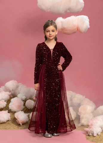 Бордовое платье SHEIN (331624366)