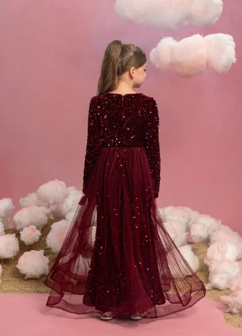 Бордовое платье SHEIN (331624366)