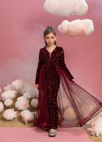 Бордовое платье SHEIN (331624366)