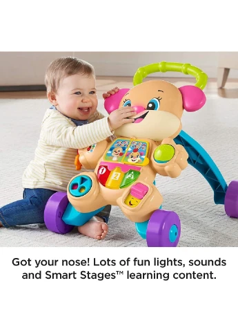 Ходунки - штовхач Laugh & Learn, Puppy Walker Розумне цуценя зі звуковими ефектами (FHY95) Fisher-Price (255665673)