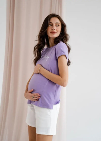 Летние джинсовые шорты для беременных кремовые To Be (231445838)