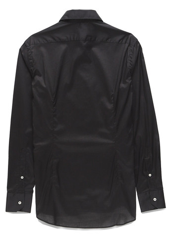 Черная классическая, кэжуал рубашка однотонная Nazarenogabrielli