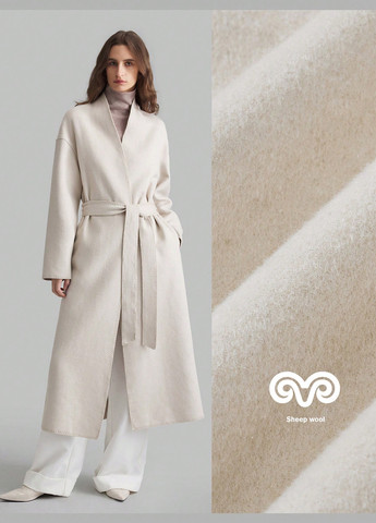 Айворі демісезонне Пальто SHEIN