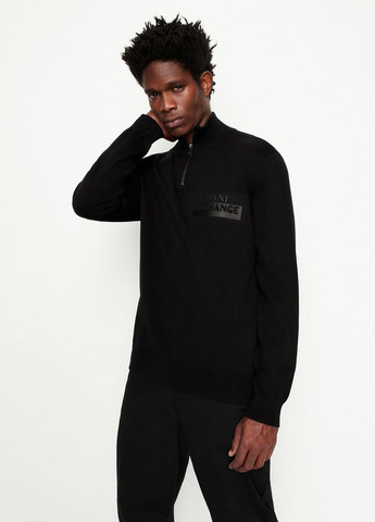Черный демисезонный свитер джемпер Armani Exchange