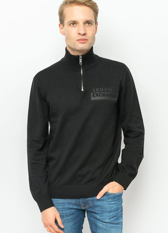 Черный демисезонный свитер джемпер Armani Exchange