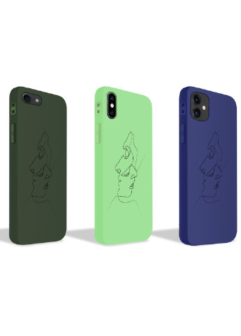 Чохол силіконовий Apple Iphone Xs Контурний мінімалізм (Contour minimalism) (8938-1356) MobiPrint (219777531)