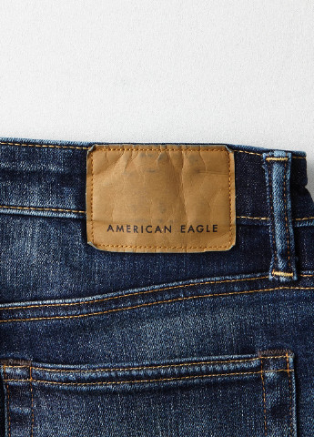 Синие демисезонные прямые джинсы American Eagle