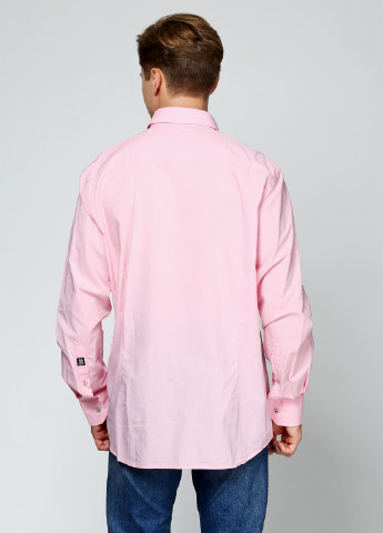 Розовая кэжуал рубашка однотонная State of Art с длинным рукавом