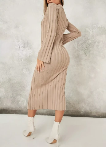 Бежева кежуал плаття, сукня Missguided однотонна