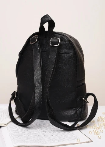 Рюкзак жіночий чорний з рожевими паєтками Let's Shop (254369835)