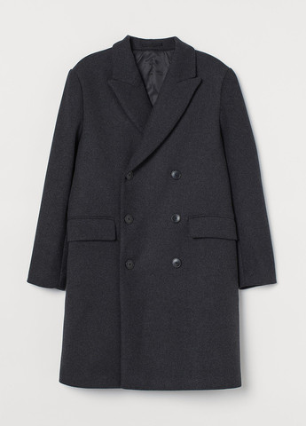 Темно-серое демисезонное Пальто однобортное H&M