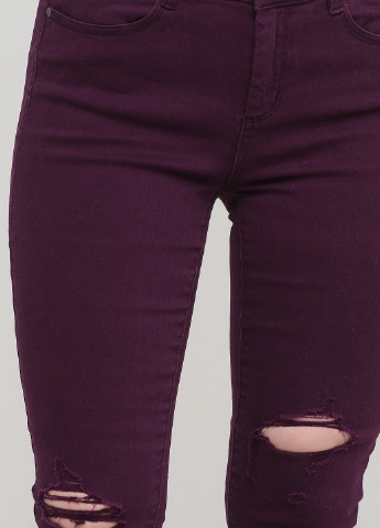 Сливовые джинсовые демисезонные зауженные брюки Francesca's